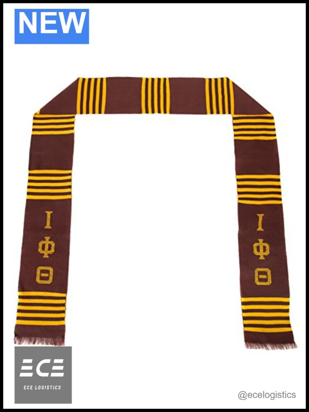 Kente Graduation Stole Hand Made in Ghana 100% Rayon iota Phi Theta